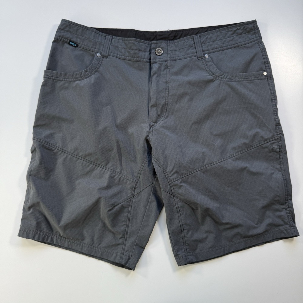 KUHL 11" Silencr Kargo Shorts Mens 40 Gray‎ Cargo Ripstop UPF Water Resistant